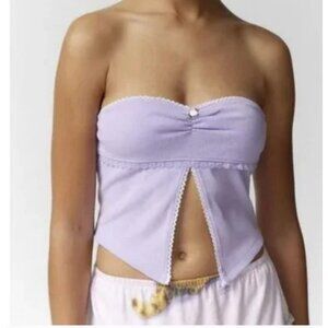 URBAN OUTFITTERS KIMCHI BLUE Women's Rosie Strapless Flyaway Top Purple Size M